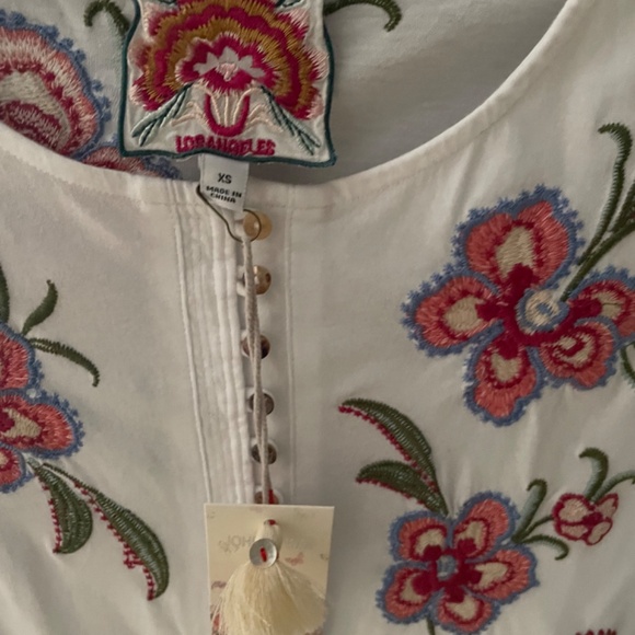 Johnny Was Libbi top white XS - Picture 2 of 5